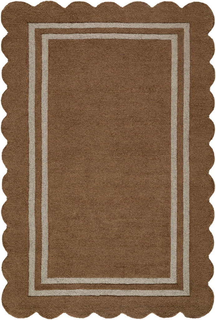 Livabliss Scalloped SCP-2301 Umber Area Rug Main