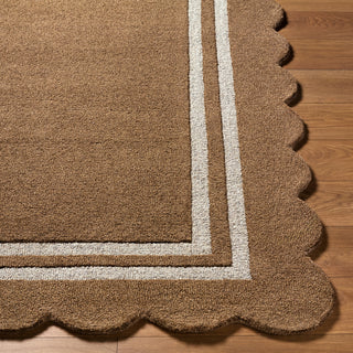 Livabliss Scalloped SCP-2301 Umber Area Rug Angle