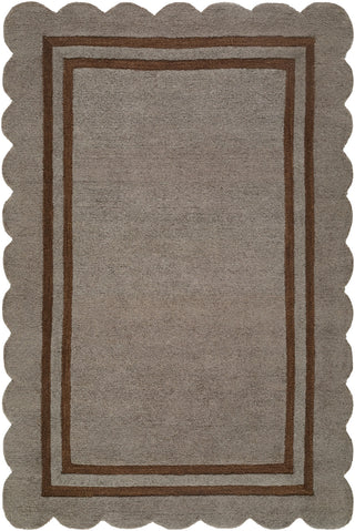Livabliss Scalloped SCP-2303 Charcoal Area Rug 5 X 8