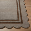 Livabliss Scalloped SCP-2303 Charcoal Area Rug Corner