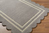 Livabliss Scalloped SCP-2304 Slate Gray Area Rug Angle