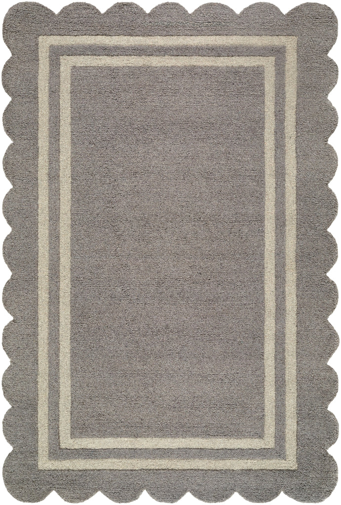 Livabliss Scalloped SCP-2304 Slate Gray Area Rug Main