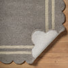 Livabliss Scalloped SCP-2304 Slate Gray Area Rug Backing