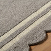 Livabliss Scalloped SCP-2304 Slate Gray Area Rug Detail
