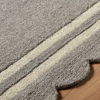 Livabliss Scalloped SCP-2304 Slate Gray Area Rug Detail