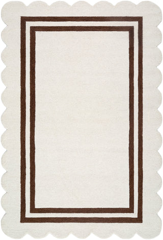 Livabliss Scalloped SCP-2305 Ivory Area Rug 5 X 8