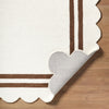 Livabliss Scalloped SCP-2305 Ivory Area Rug Backing