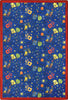 Joy Carpets Playful Patterns Scribbles Blue Area Rug