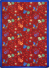 Joy Carpets Playful Patterns Scribbles Red Area Rug