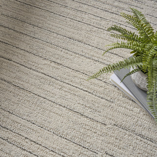 Nourison Santa Cruz SCZ02 Ivory Grey Area Rug Corner Image