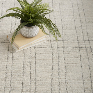 Nourison Santa Cruz SCZ03 Ivory Grey Area Rug Corner Image