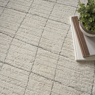 Nourison Santa Cruz SCZ04 Ivory Grey Area Rug Corner Image