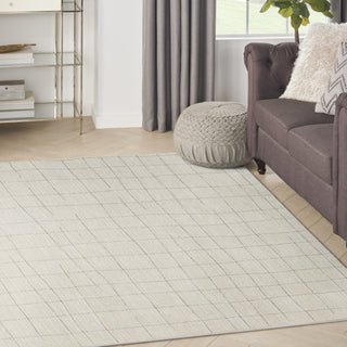 Nourison Santa Cruz SCZ04 Ivory Grey Area Rug Corner Image