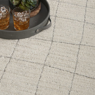 Nourison Santa Cruz SCZ04 Ivory Grey Area Rug Corner Image