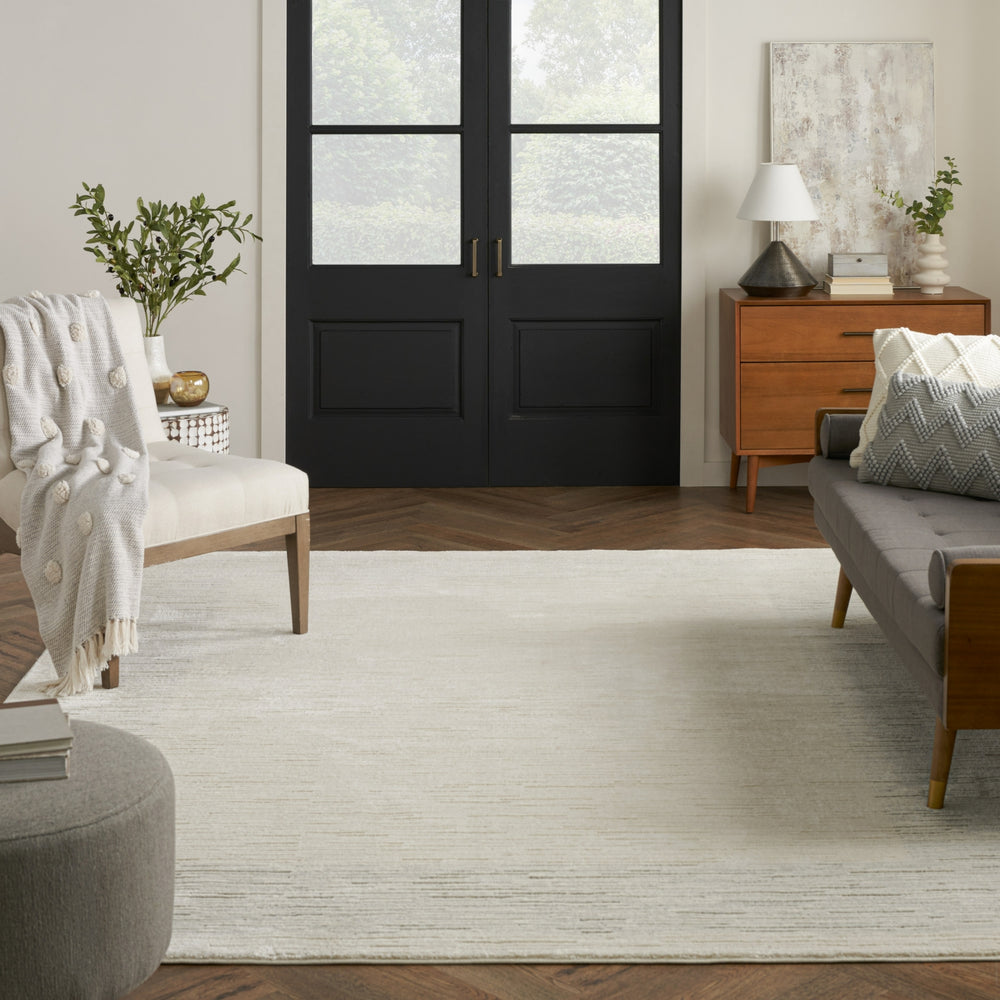 Nourison Santa Cruz SCZ05 Ivory Grey Area Rug Room Scene Feature