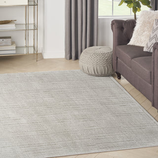 Nourison Santa Cruz SCZ06 Silver Area Rug Corner Image