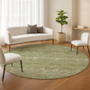 Dalyn Soft Essentials SE1 Aloe Machine Washable Area Rug Round Lifestyle Image Feature