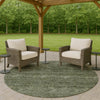 Dalyn Soft Essentials SE1 Basil Machine Washable Area Rug Round Outdoor Lifestyle Image Feature