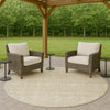 Dalyn Soft Essentials SE1 Beige Machine Washable Area Rug Round Outdoor Lifestyle Image Feature