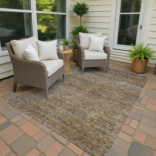 Dalyn Soft Essentials SE1 Brown Machine Washable Area Rug Outdoor Lifestyle Image Feature