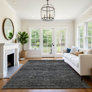 Dalyn Soft Essentials SE1 Charcoal Machine Washable Area Rug Lifestyle Image Feature