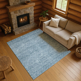 Dalyn Soft Essentials SE1 Denim Machine Washable Area Rug Lifestyle Image Feature