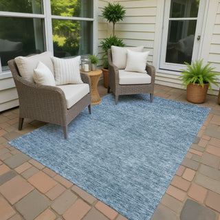 Dalyn Soft Essentials SE1 Denim Machine Washable Area Rug Outdoor Lifestyle Image Feature