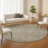 Dalyn Soft Essentials SE1 Flax Machine Washable Area Rug Round Lifestyle Image Feature