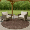 Dalyn Soft Essentials SE1 Fudge Machine Washable Area Rug Round Outdoor Lifestyle Image Feature