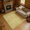 Dalyn Soft Essentials SE1 Gold Machine Washable Area Rug Lifestyle Image Feature