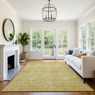 Dalyn Soft Essentials SE1 Gold Machine Washable Area Rug Lifestyle Image Feature