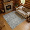 Dalyn Soft Essentials SE1 Gray Machine Washable Area Rug Lifestyle Image Feature