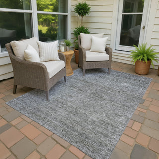 Dalyn Soft Essentials SE1 Gray Machine Washable Area Rug Outdoor Lifestyle Image Feature