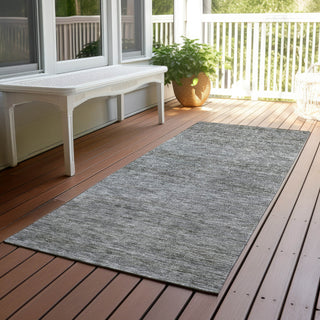 Dalyn Soft Essentials SE1 Gray Machine Washable Area Rug Runner Outdoor Lifestyle Image Feature
