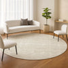 Dalyn Soft Essentials SE1 Ivory Machine Washable Area Rug Round Lifestyle Image Feature