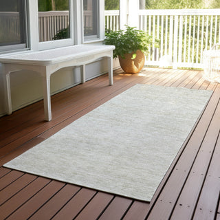 Dalyn Soft Essentials SE1 Ivory Machine Washable Area Rug Runner Outdoor Lifestyle Image Feature