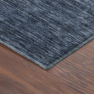 Dalyn Soft Essentials SE1 Navy Machine Washable Area Rug Corner Image