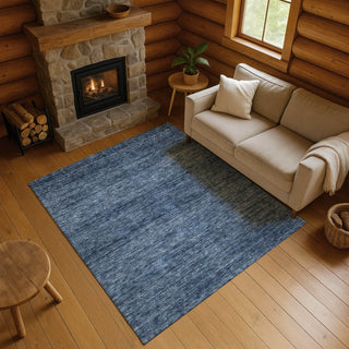 Dalyn Soft Essentials SE1 Navy Machine Washable Area Rug Lifestyle Image Feature
