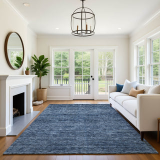 Dalyn Soft Essentials SE1 Navy Machine Washable Area Rug Lifestyle Image Feature