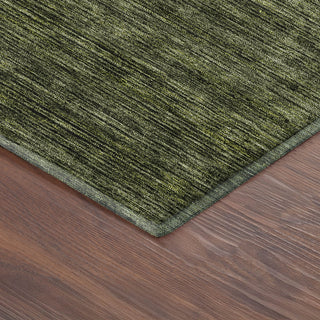 Dalyn Soft Essentials SE1 Olive Machine Washable Area Rug Corner Image
