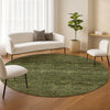 Dalyn Soft Essentials SE1 Olive Machine Washable Area Rug Round Lifestyle Image Feature