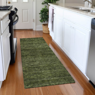 Dalyn Soft Essentials SE1 Olive Machine Washable Area Rug Runner Lifestyle Image Feature
