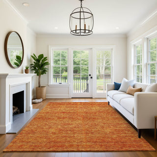 Dalyn Soft Essentials SE1 Orange Machine Washable Area Rug Lifestyle Image Feature