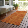 Dalyn Soft Essentials SE1 Orange Machine Washable Area Rug Runner Outdoor Lifestyle Image Feature