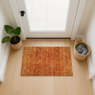 Dalyn Soft Essentials SE1 Orange Machine Washable Area Rug Scatter Lifestyle Image Feature