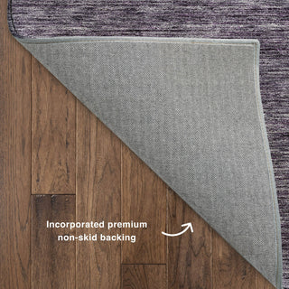 Dalyn Soft Essentials SE1 Plum Machine Washable Area Rug Backing Image