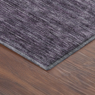 Dalyn Soft Essentials SE1 Plum Machine Washable Area Rug Corner Image