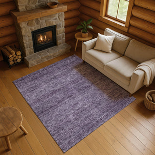 Dalyn Soft Essentials SE1 Plum Machine Washable Area Rug Lifestyle Image Feature
