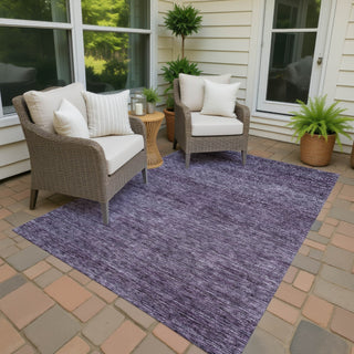 Dalyn Soft Essentials SE1 Plum Machine Washable Area Rug Outdoor Lifestyle Image Feature