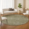 Dalyn Soft Essentials SE1 Sage Machine Washable Area Rug Round Lifestyle Image Feature